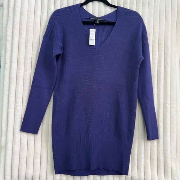NWT WHBM Tunic Sweater Purple Cashmere Blend Size Small - Picture 1 of 6